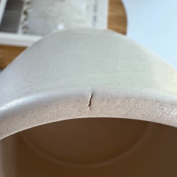Crate&Barrel White Stoneware Mug 3.5" Made In Portugal - Picture 12 of 16